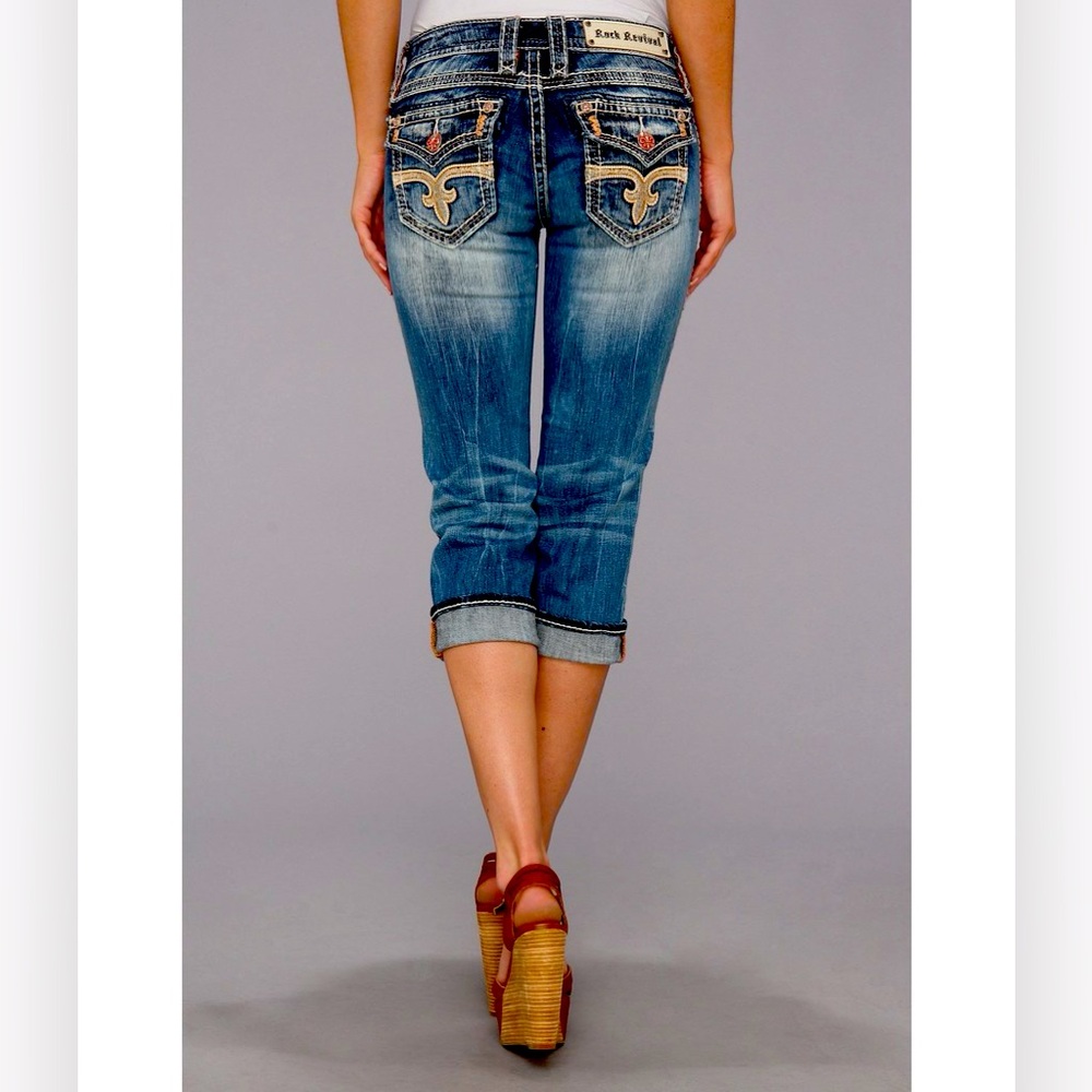 Rock Revival Angie Capri Jean Pant Size 26